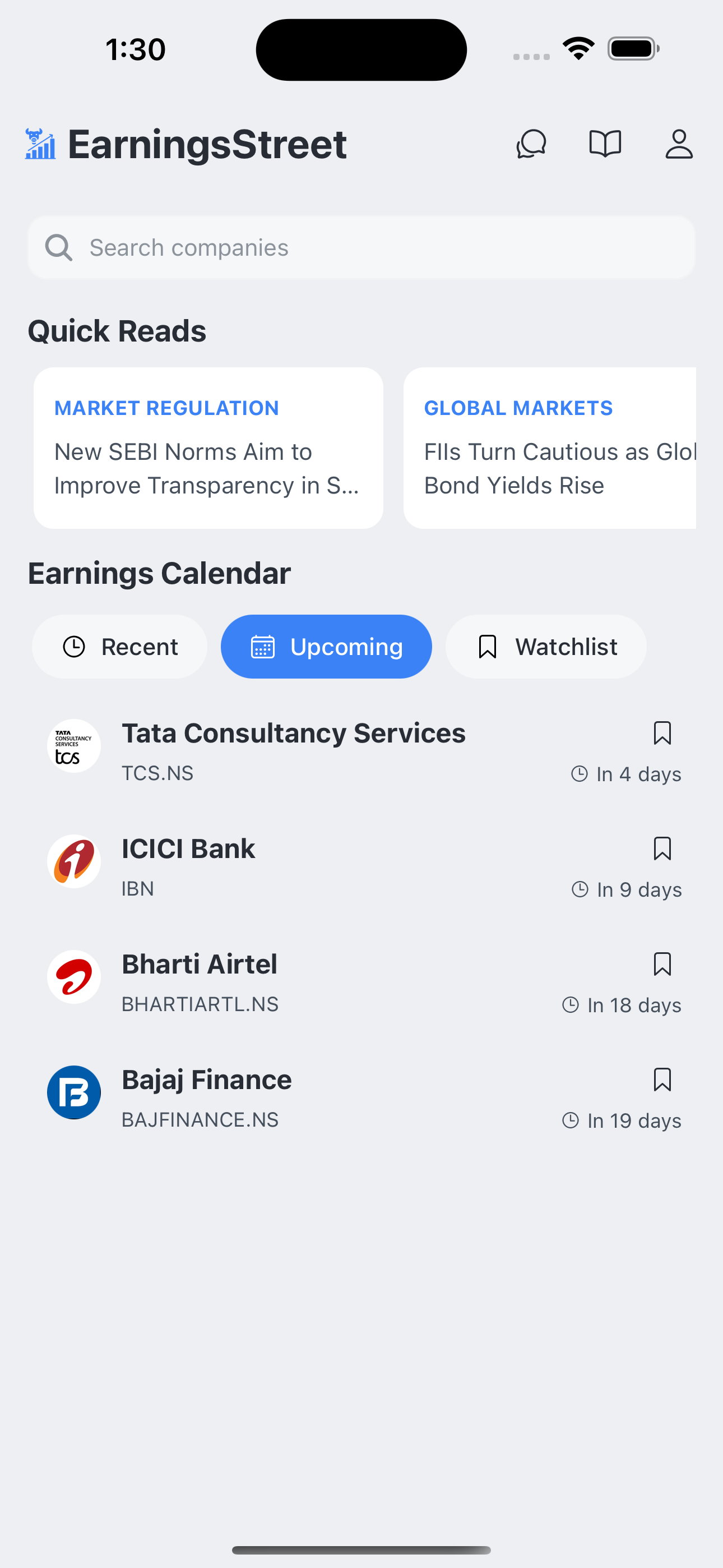 EarningsStreet App Screenshot 3